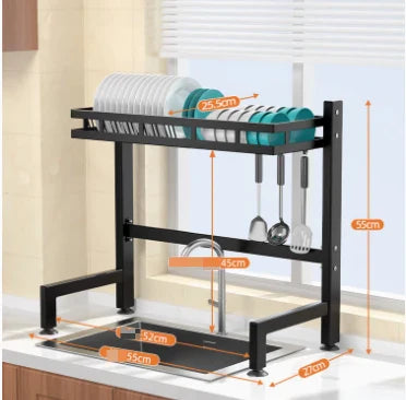 Kitchen Sink Countertop Dish Storage Rack Multi-functional Dishwashing Storage Dish - Dish Drying Rack - view 7