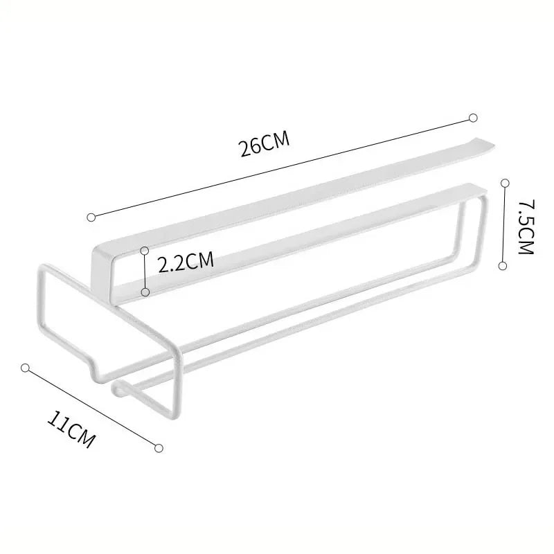 No Drilling Metal Wine Glass Holder - Stemware Rack for Under Cabinet Storage Kitchen - Cabinet Organizer - view 5