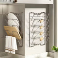 Kitchen Organizer Rack Wall Hanging Pot Cover Rack Five-Layer Pot Lid Metal Rust-Free - Cabinet Organizer