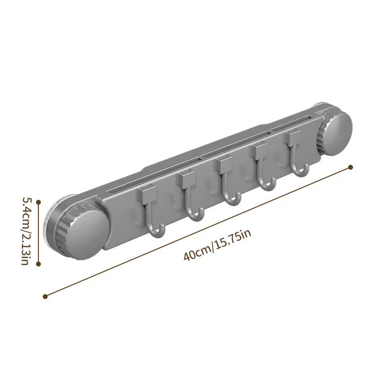Household Kitchen Plastic Suction Cup Hook Storage Rack Wall Hanging Space Saving - Storage Shelf - view 6