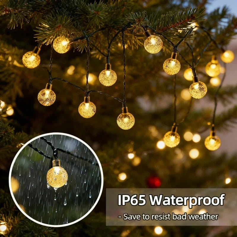 4 Colors Options Solar Globe String Lights Outdoor Waterproof Fairy Lights with 8 Modes - Solar Light - view 4
