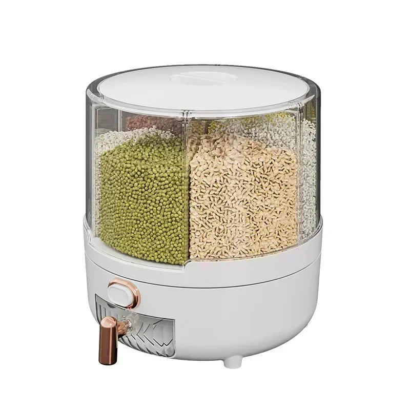 Bucket Household Rotating Sealed Insect-proof And Moisture-proof Grain Box Kitchen Six - Home Improvement - view 4