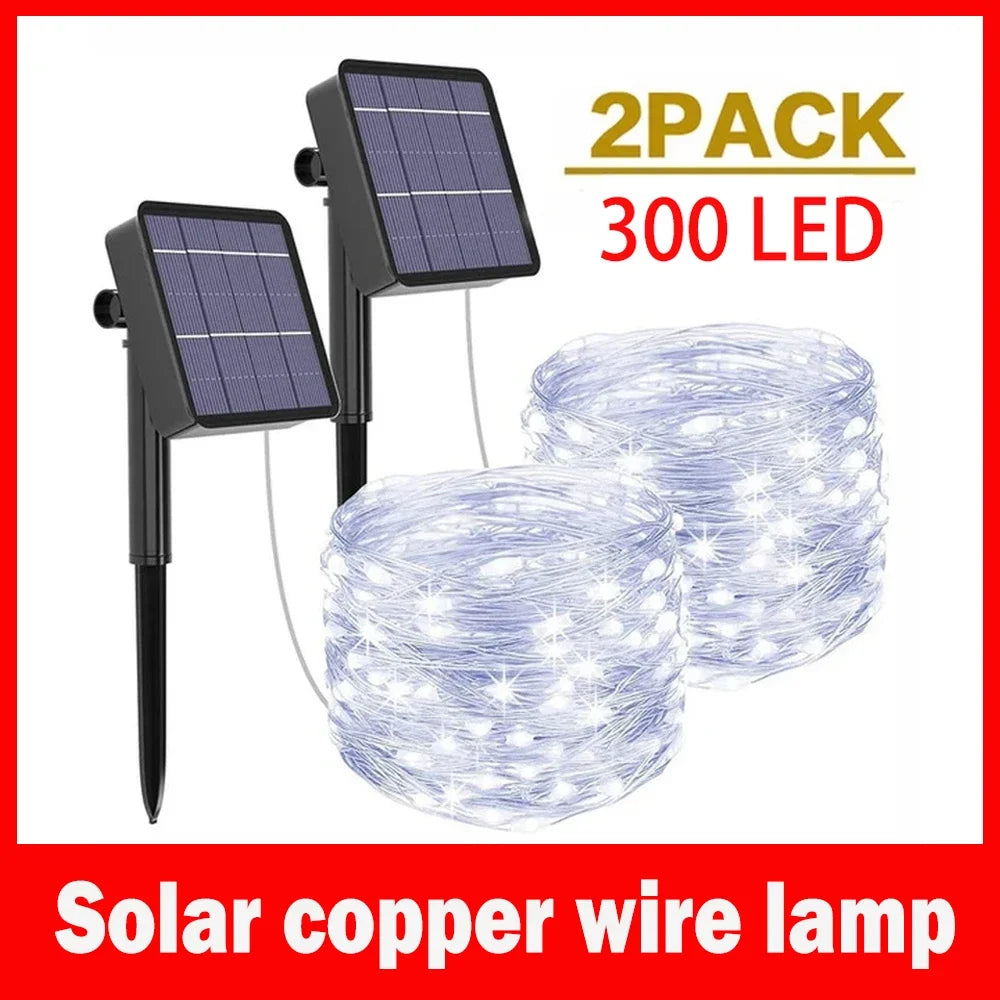 Solar LED Light Outdoor Festoon Lamp Garden Fairy Light String 1~2PC Waterproof - Solar Light