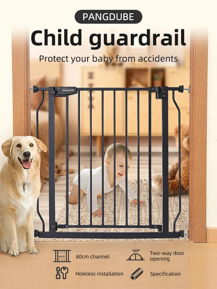 PANGDUBE Pressure Mounted Baby Gate No Drilling Safety Barrier for Stairs Door Child Dog - Safety Gate - view 2