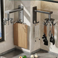 1pc Kitchen rotary hook wall mounted pot shovel storage rack, spoon shovel rack, kitchen - Storage Shelf