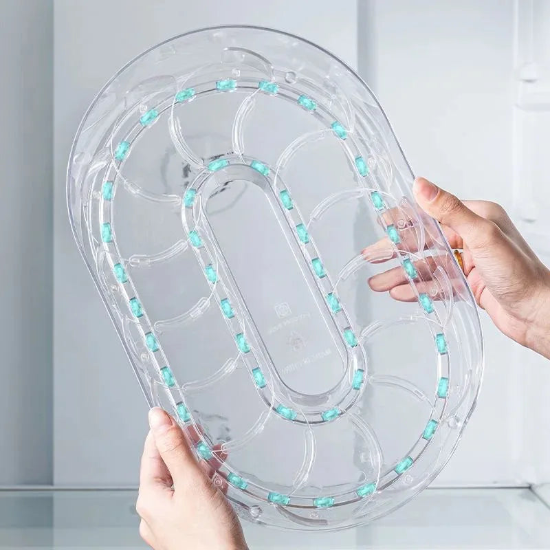 360 ° Rotating Tray Lazy Susan Fridge Organizer Turntable Storage Tray Clear Food Storage - Cabinet Organizer - view 6