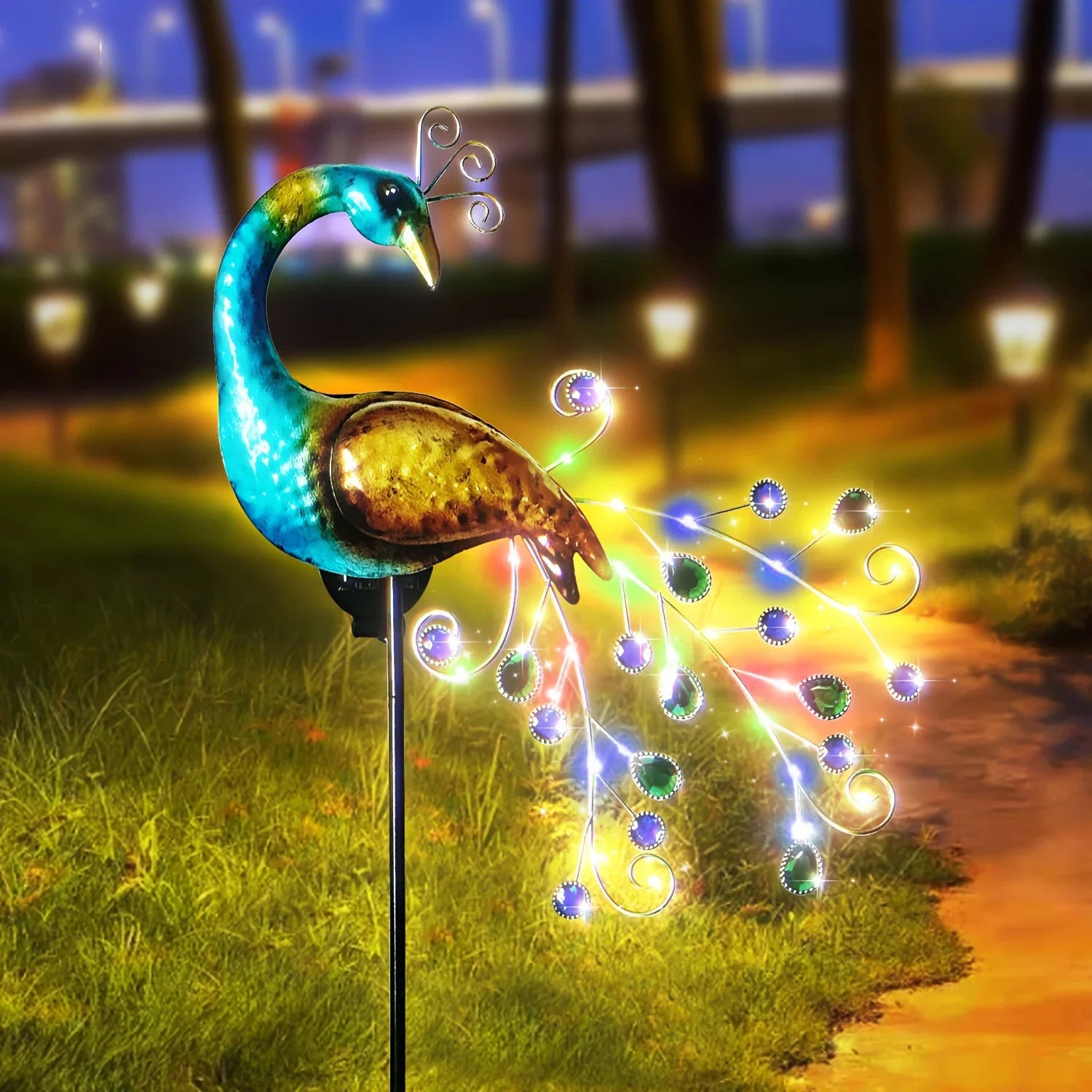 1 PC Peacock Animal-Shaped Solar Garden Lamp Outdoor Decorative Lighting Automatic - Solar Light - view 6