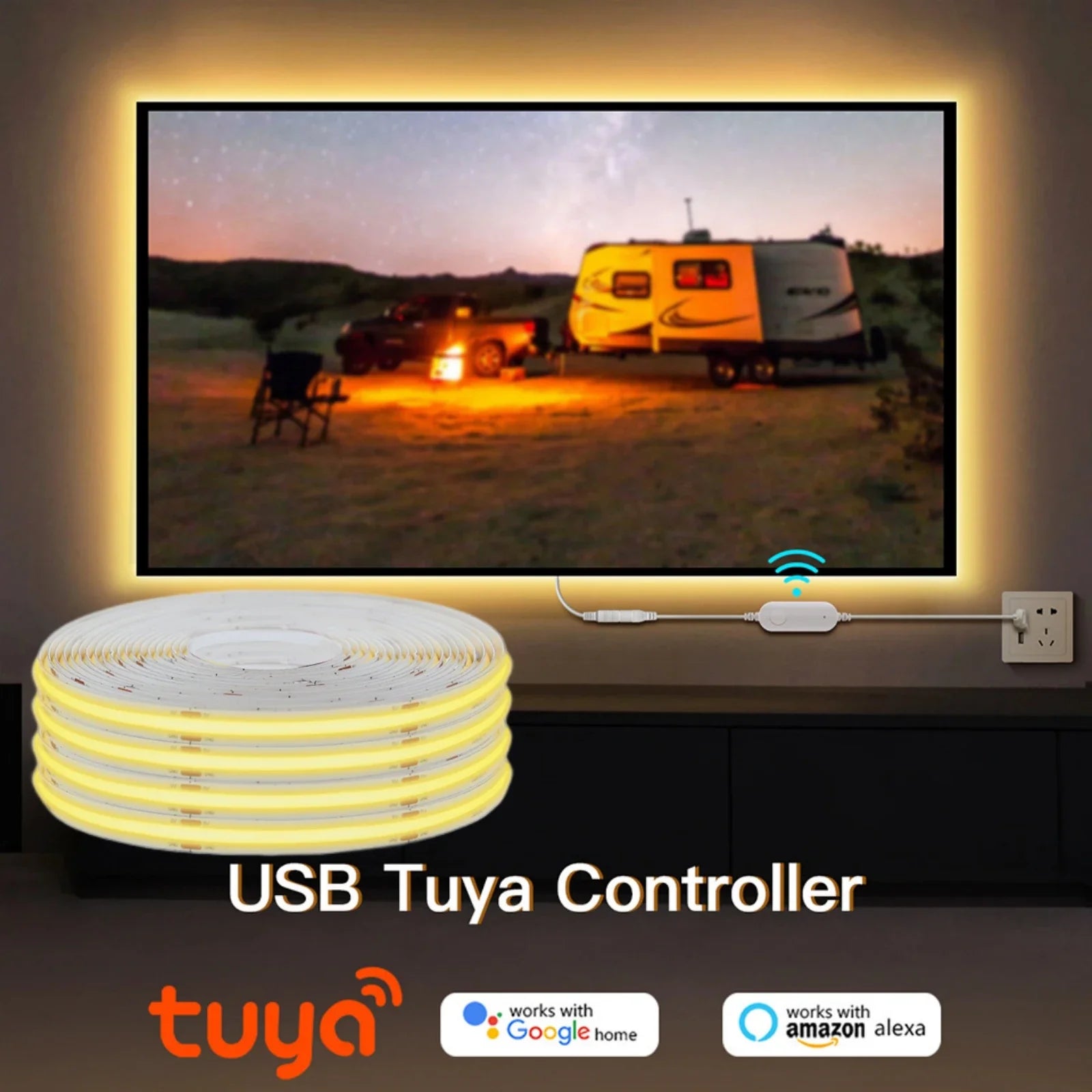 Tuya WiFi COB LED Strip Tuya Smart Life APP Control Dimmable LED Strip Light - LED Strip Light - view 4