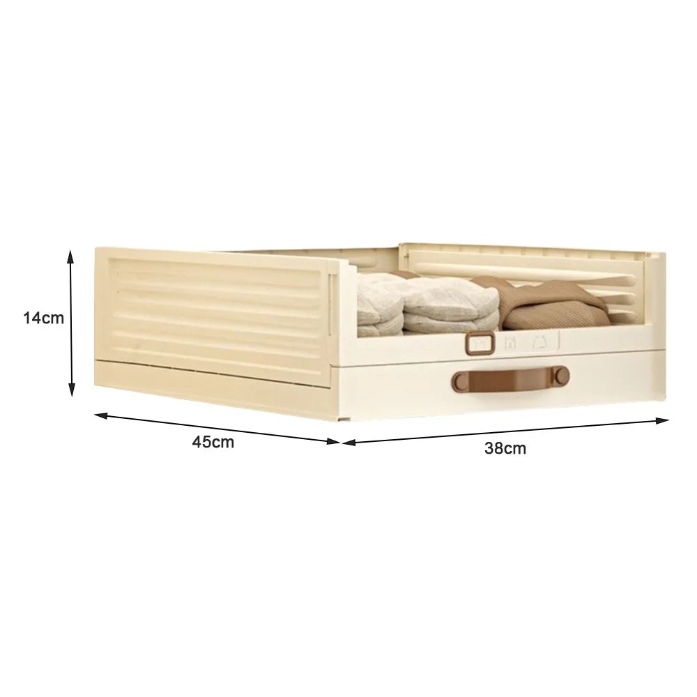 Household Plastic Drawer Organizer Foldable Stackable Cabinet Storage Pull Out With - Cabinet Organizer