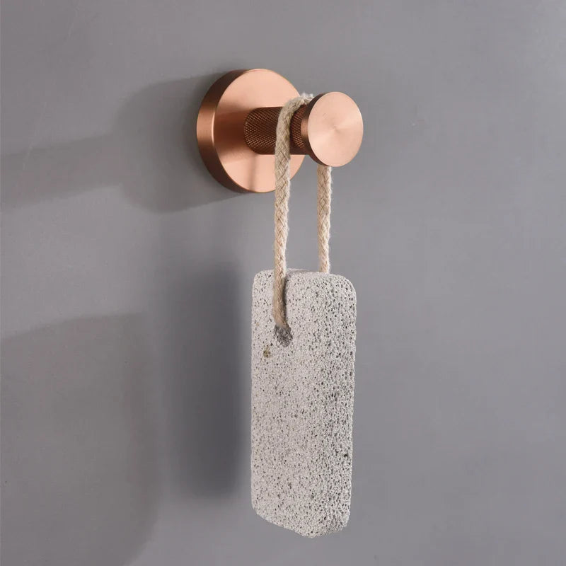 Brushed Rose Gold Accessories Set Toilet Brush Holder Toilet Paper Holder Towel Bar Rail - Organizer - view 4