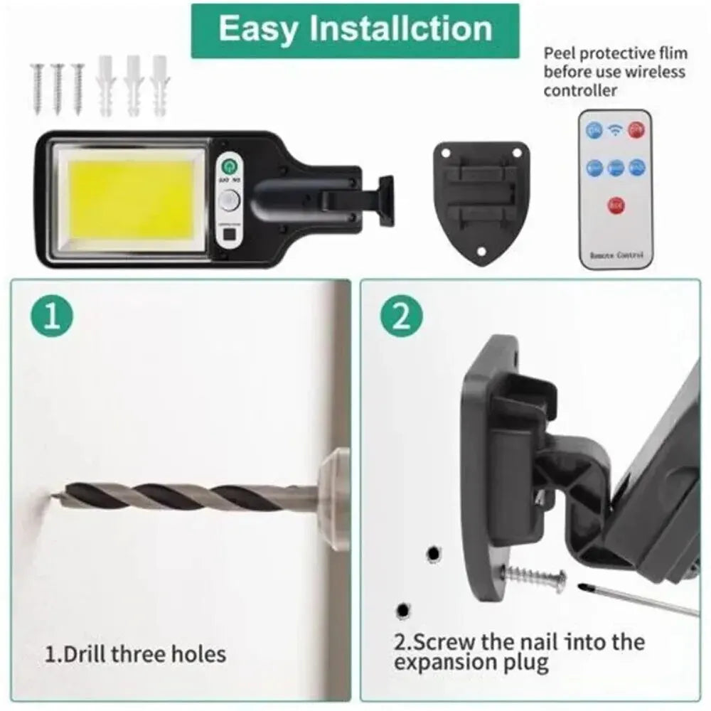 Powerful LED Solar Outdoor Led Courtyard Wall Lamp 3 Modes Human Body Induction Garden - Solar Light - view 6