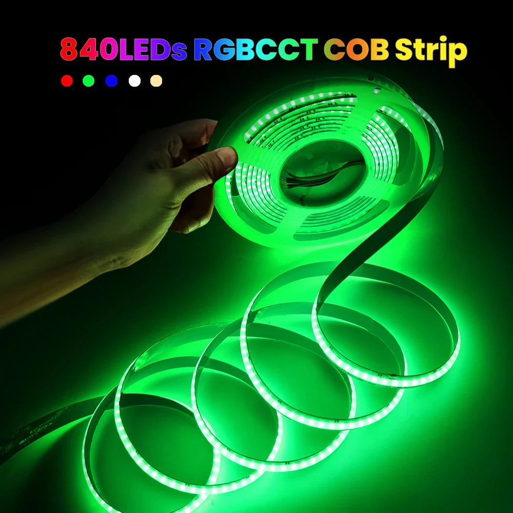RGBCCT COB LED Strip Light 6pin 1m 2m 3m 4m 5m 24V Flexible High - LED Strip Light - view 2