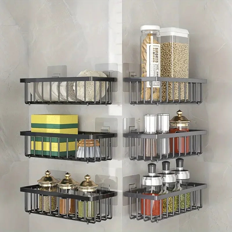 Punch-free Kitchen Sink Storage Rack Wall-mounted Spice Rack Multi-purpose Sponge - Storage Shelf - view 4