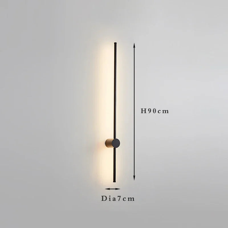 Nordic Art Design Minimalist Long Line Wall Lamps Modern Simple Living Room Home - Wall Light - view 8