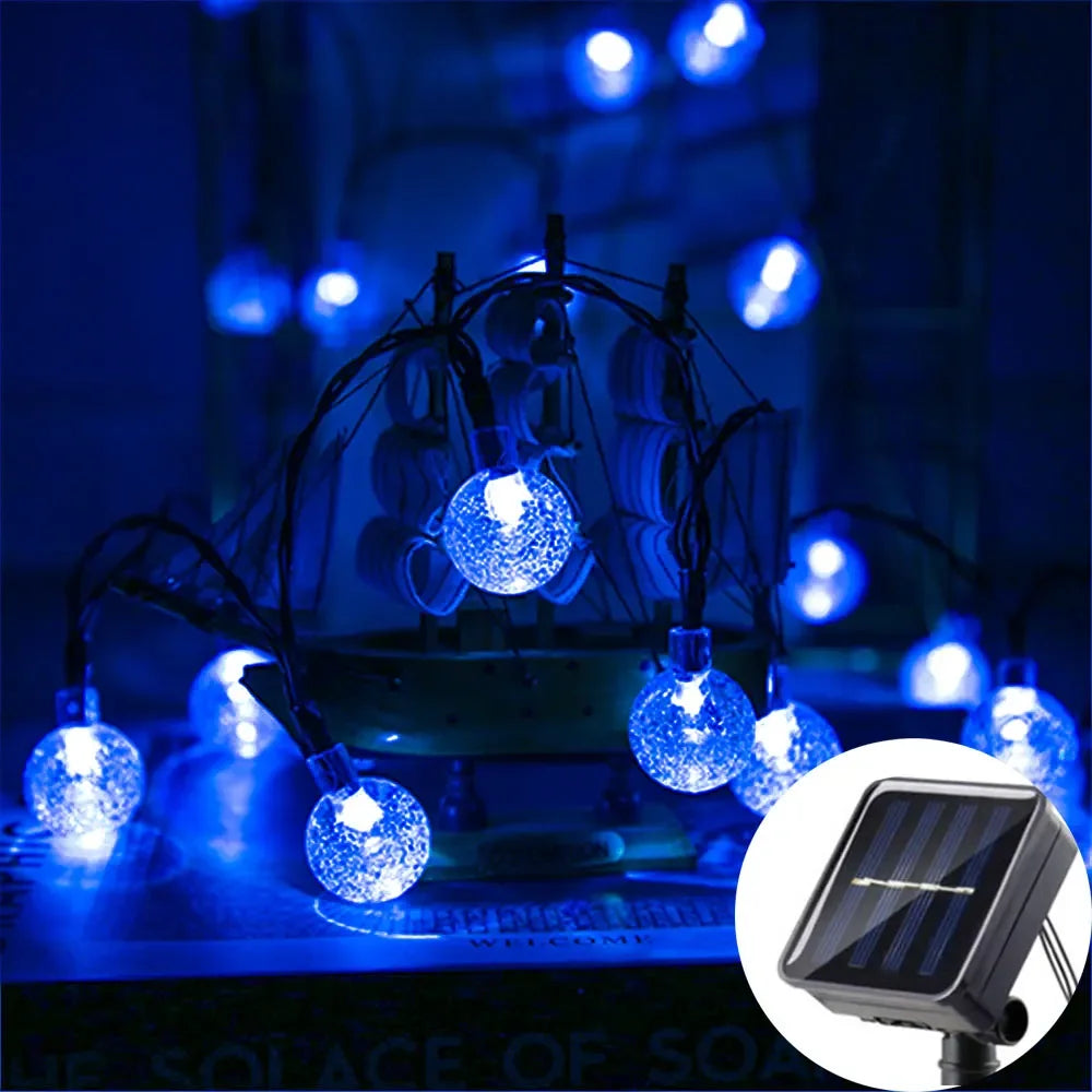 20/50/100 Led Solar String Lights Outdoor Crystal Globe Lights with 8 Modes Waterproof - Solar Light - view 7