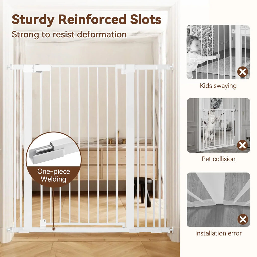 42" Extra Tall Baby Gate for Stairs Doorways Fits Openings 29.5" to 43.3" Wide - Safety Gate - view 3