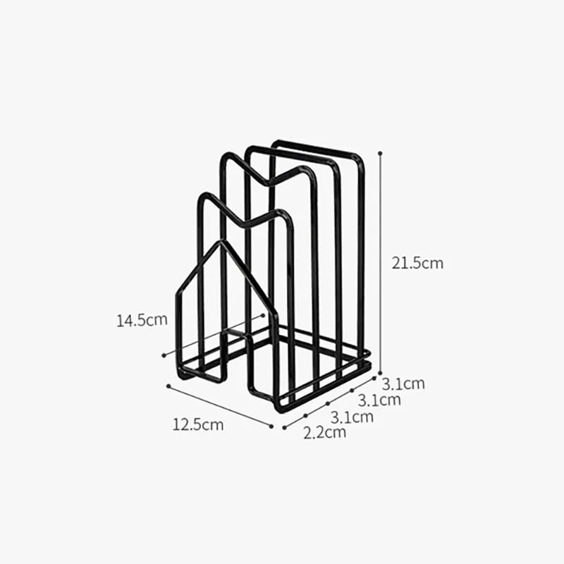 Iron Art Rack Shelf Multi Layer Space Saving Organizer Cutting Board Pot Lid Plates - Cabinet Organizer - view 5