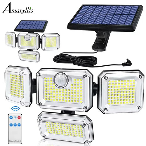 20w Solar Light 122/333led IP65 Waterproof Outdoor Indoor Solar Garden Lamp With - Solar Light