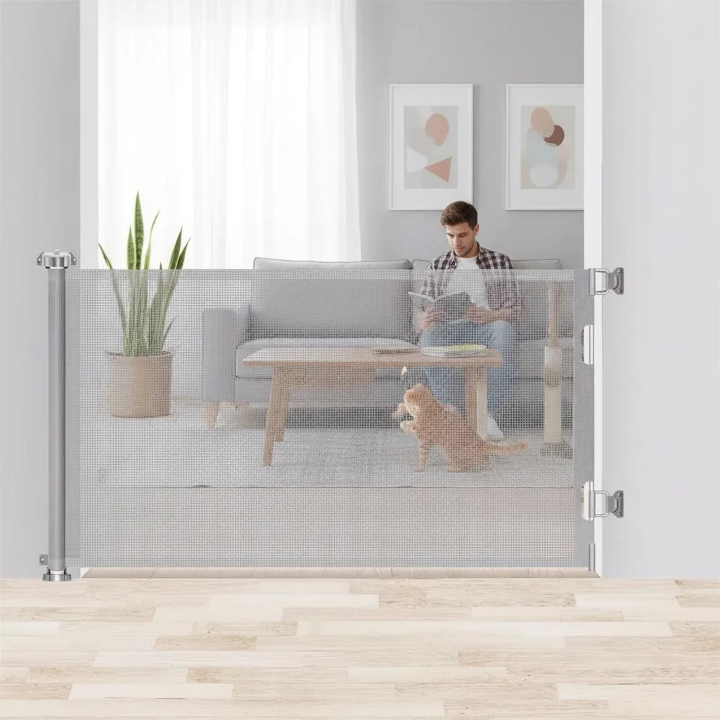Retractable Baby Gate, 34in Extra Tall Baby Safety Gate, 71" Wide Baby Gate Dog - Safety Gate - view 8