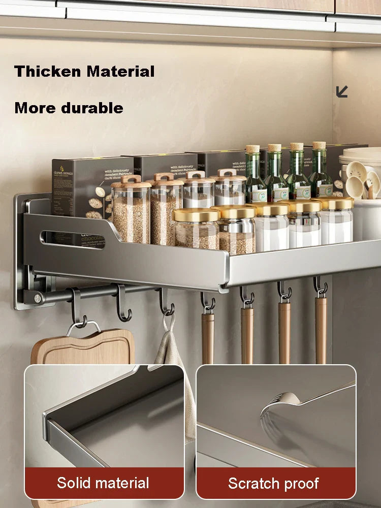 Wall Mounted Kitchen Utensils Organizer Home Spice Rack Box Jar Dish Drying Rack Wall - Dish Drying Rack - view 3