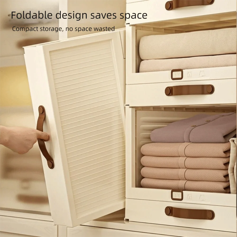 Household Plastic Drawer Organizer Foldable Stackable Cabinet Storage Pull Out With - Cabinet Organizer - view 4