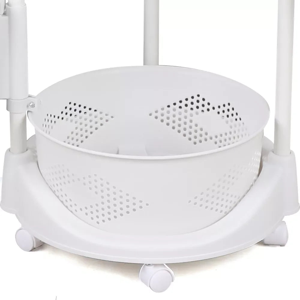 5 Layer Kitchen Rotating Organizer Rack Fruit Vegetable Storage Basket with Wheels - Cabinet Organizer - view 5