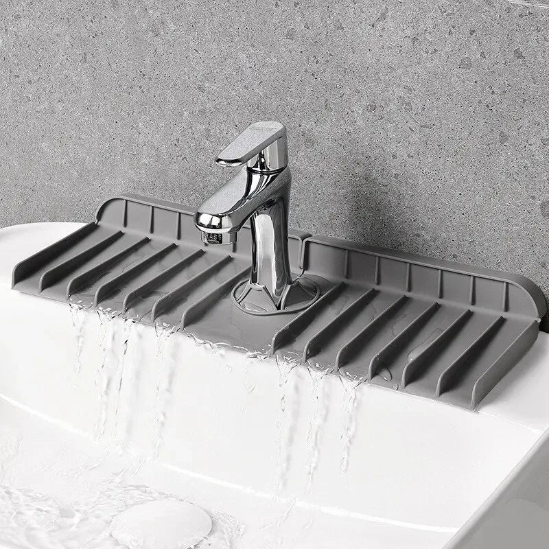 Silicone Faucet Mat Dish Soap Sponge Holder Sink Kitchen Countertop Drying Mat - Kitchen Faucet - view 6