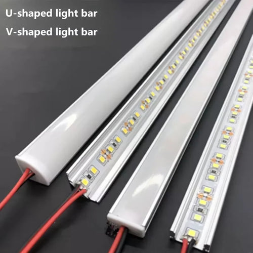 1-30 PCS LED rigid strip DC12V 50CM 20 inch SMD5730 36LEDs U/V-shaped flat LED - Home Improvement