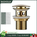 Pop up Drain Button Bathroom Sink Plug Black Gold Rose Siphon Waste Stopper Wash - Home Improvement