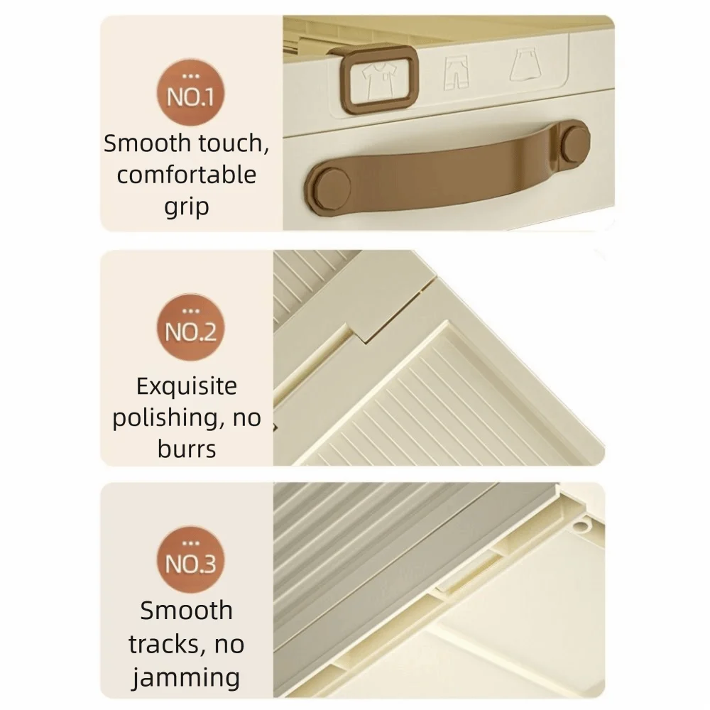 Household Plastic Drawer Organizer Stackable Foldable Storage Box With Handle Pull Out - Cabinet Organizer - view 5