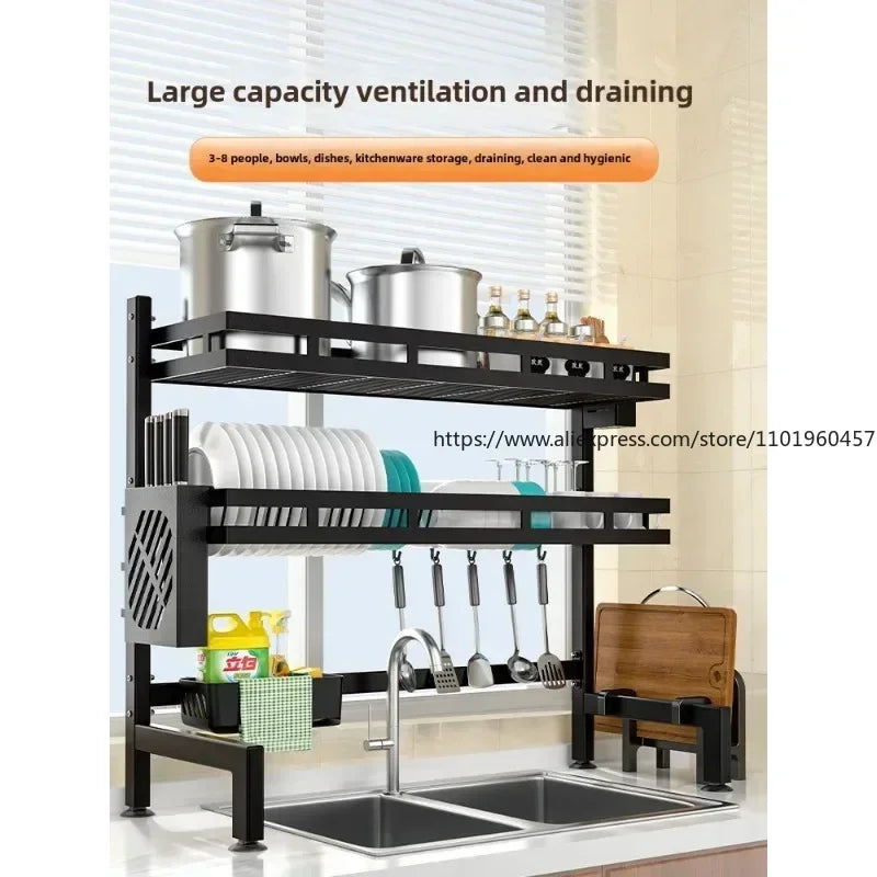 Kitchen Sink Countertop Dish Storage Rack Multi-functional Dishwashing Storage Dish - Dish Drying Rack - view 3