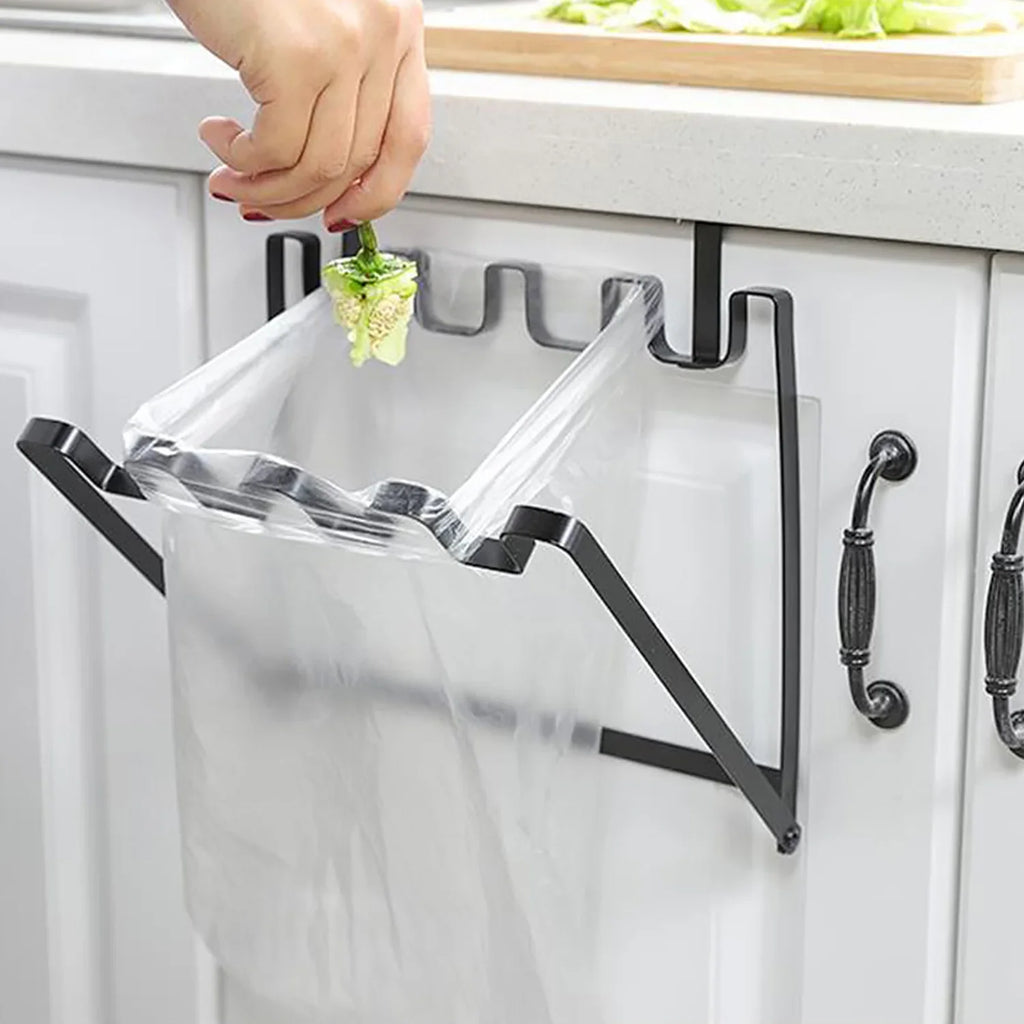 Kitchen Trash Rack Cabinet Door Garbage Bags Holder Multi-function Cabinet Rubbish - Cabinet Organizer - view 8