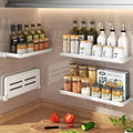 Foldable kitchen Storage Rack Fridge Organizer Storage Tray Clear Food Storage - Cabinet Organizer
