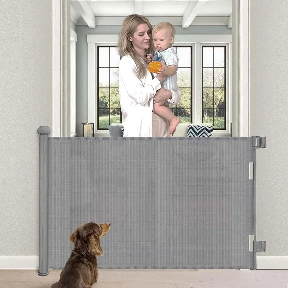 Retractable Baby Safe Doorways 71" Wide Baby Gate Child Safety Gate For Doorways Stairs - Safety Gate - view 6