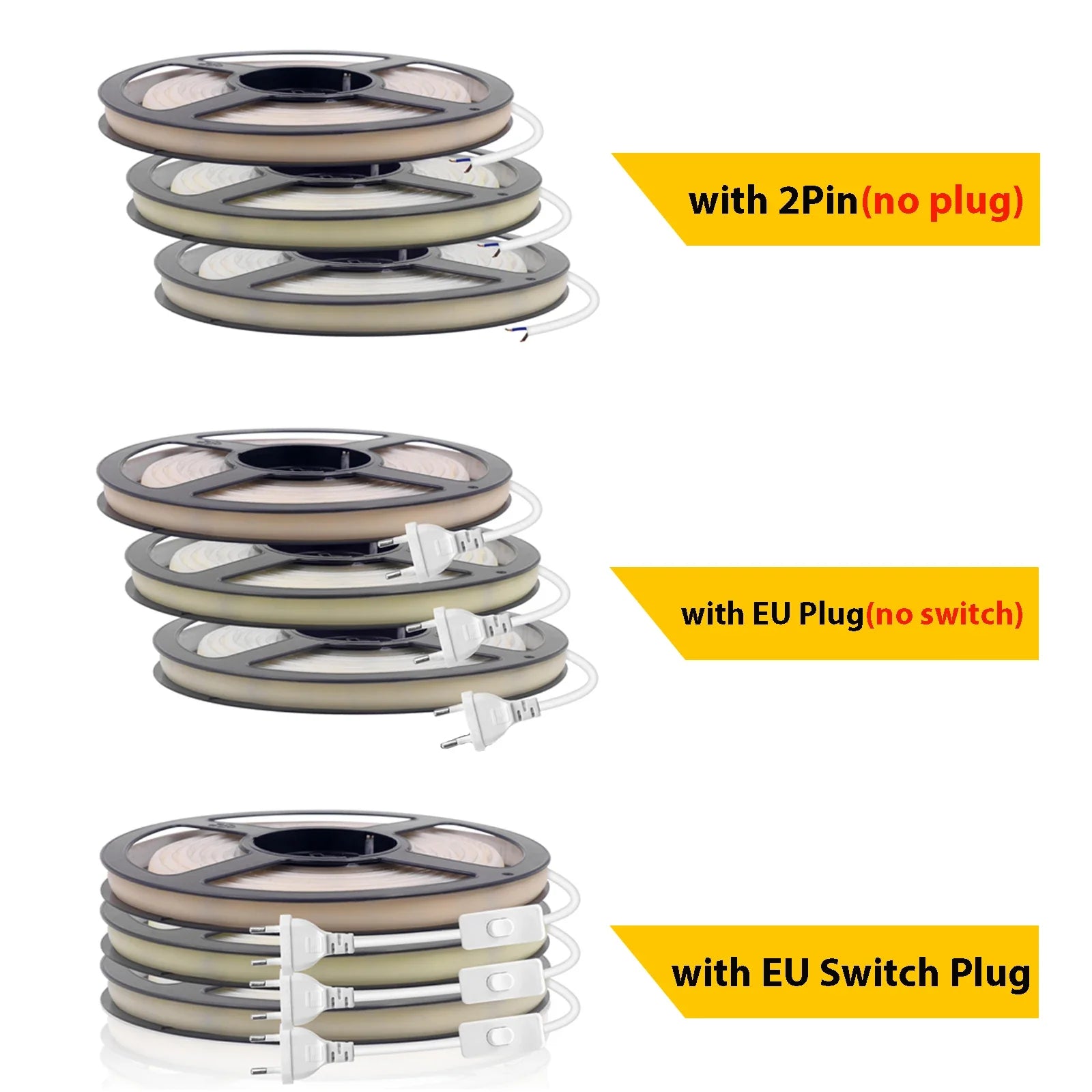 220V Adhesive COB LED Strip Light Built-in IC 240LEDs/M Flexible Ribbon IP65 - LED Strip Light - view 3