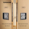 Black Invisible Pocket Sliding Door Lock with Side Handle for Balcony Kitchen Bathroom - Home Improvement