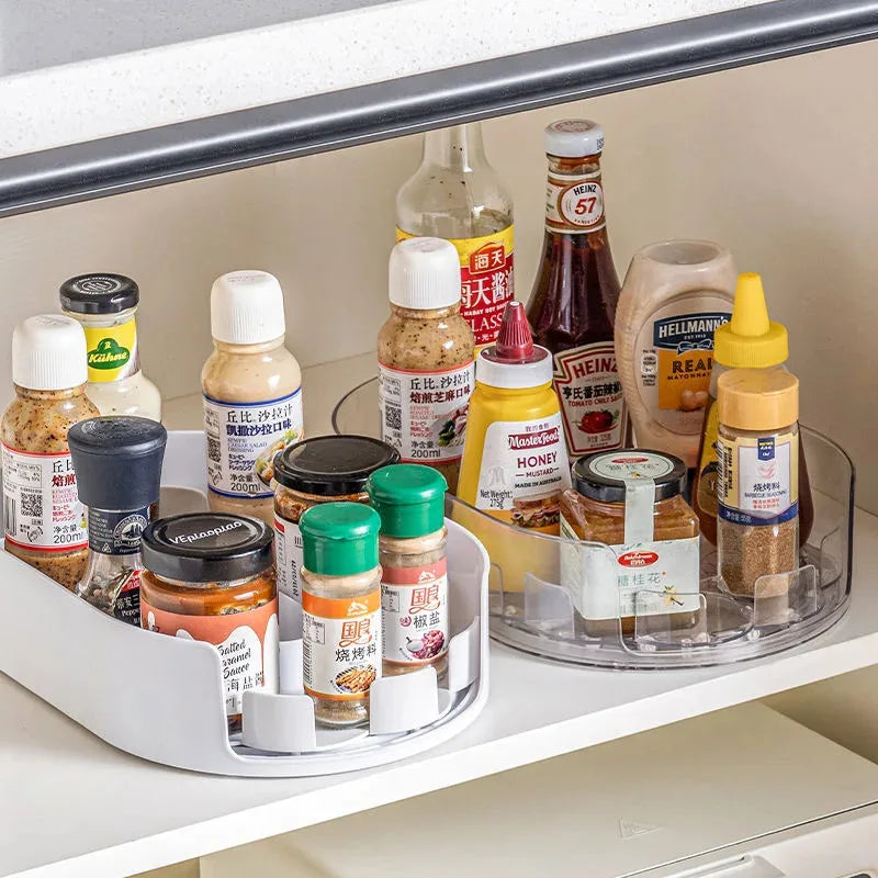 360 ° Rotating Tray Lazy Susan Fridge Organizer Turntable Storage Tray Clear Food Storage - Cabinet Organizer - view 5