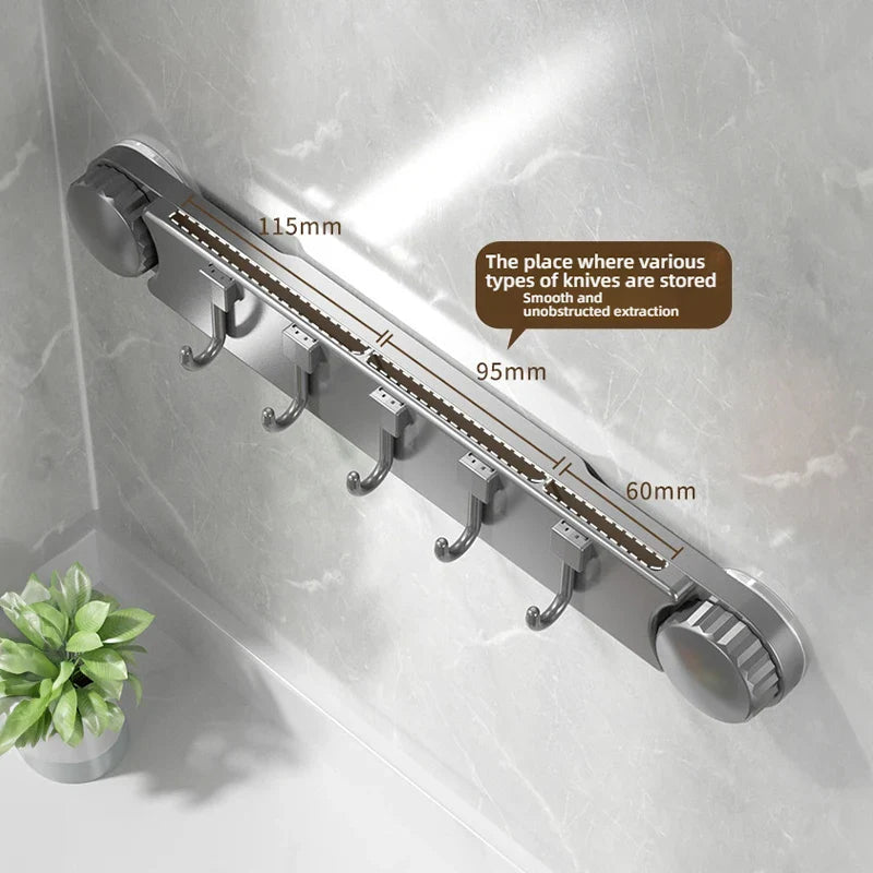 Household Kitchen Plastic Suction Cup Hook Storage Rack Wall Hanging Space Saving - Storage Shelf - view 5