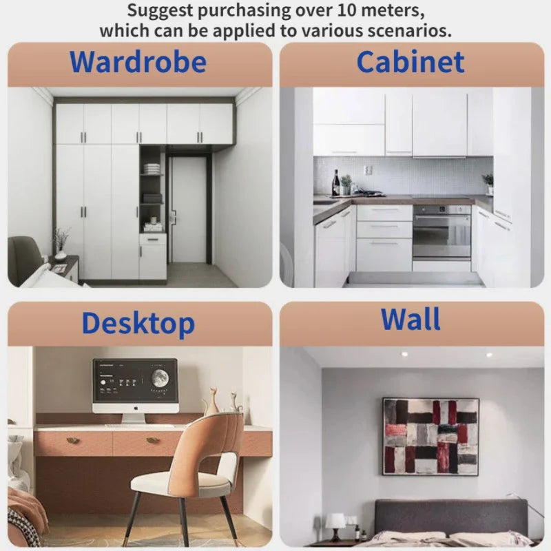 10M Kitchen Oil Proof Wallpaper Waterproof Self-Adhesive Stickers Cabinet Renovation - Cabinet Organizer - view 6