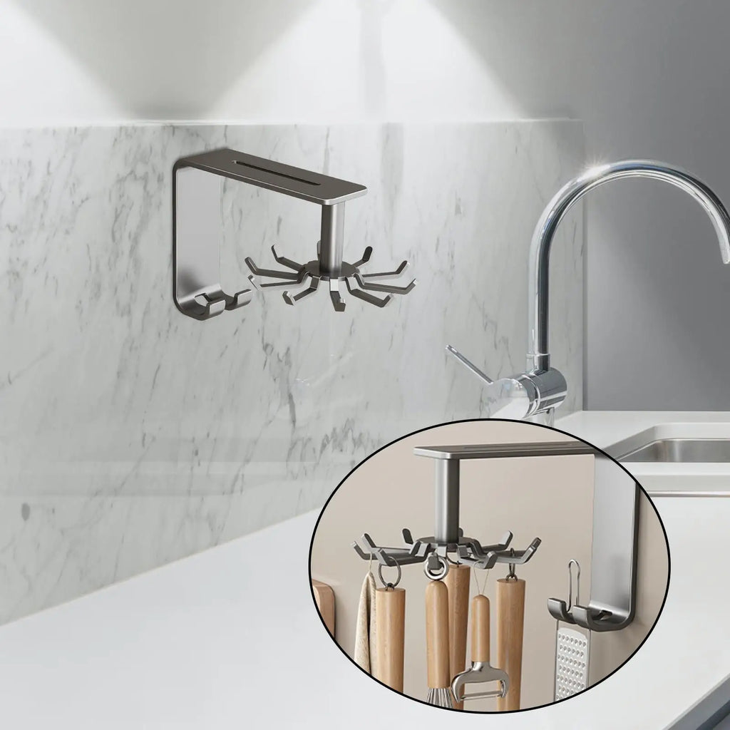 Utensils Hanging Rack Wall Mounted Kitchen Utensil Hooks Kitchen Wall Organizer for - Cabinet Organizer - view 7