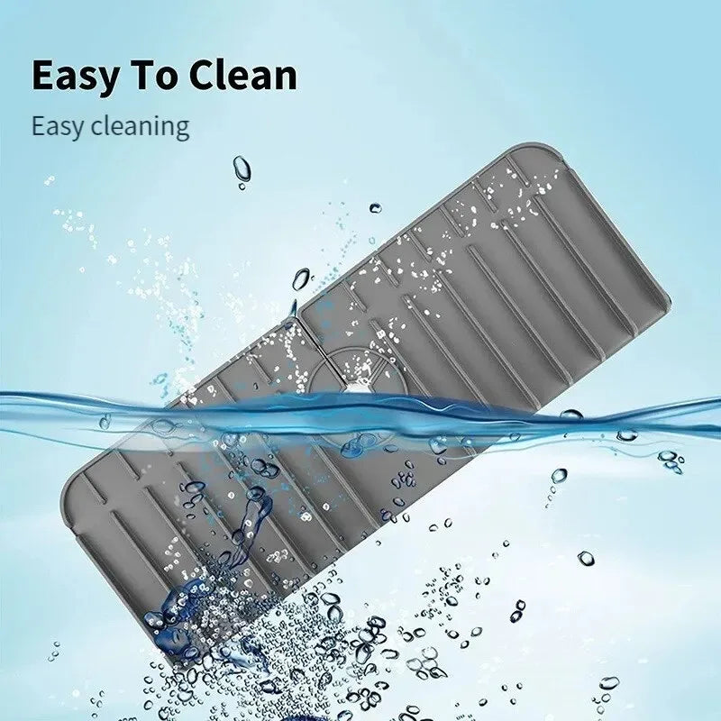 Silicone faucet pad dishwashing soap sponge holder sink kitchen countertop drying pad - Kitchen Faucet - view 5