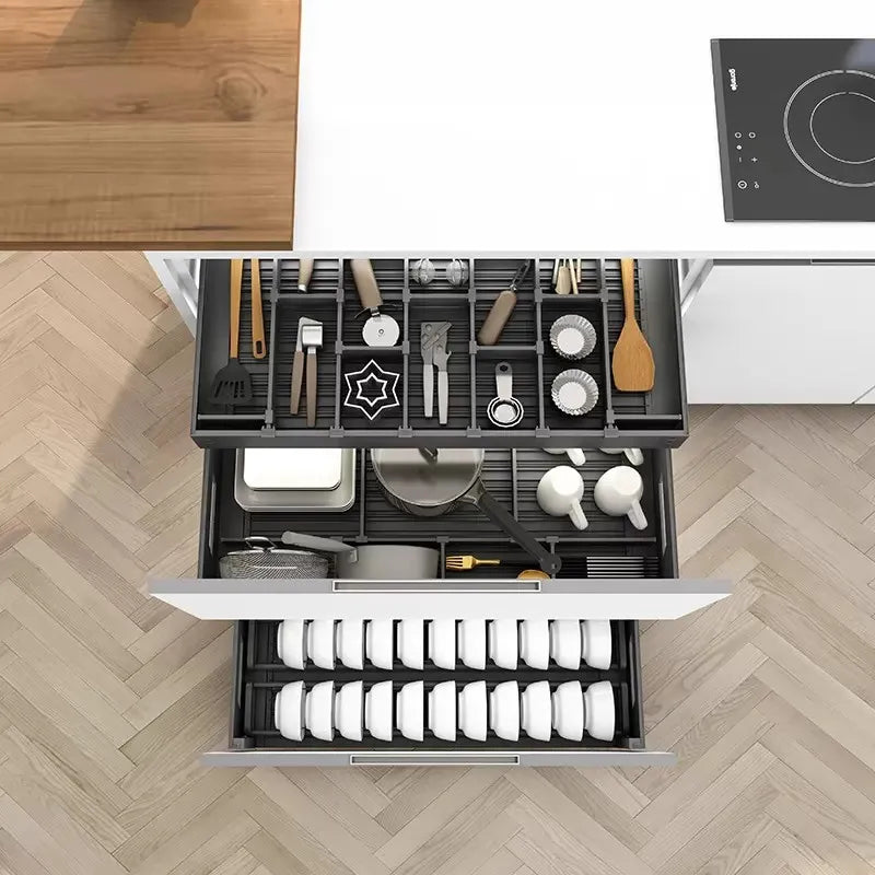 Pull-out basket kitchen cabinet double drawer type drawer type bowl basket dish - Cabinet Organizer - view 3