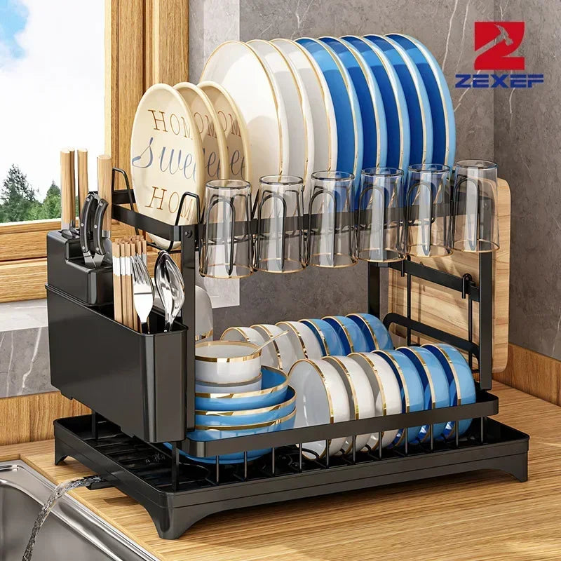 Accessories For Kitchen Countertop Bowls Organizer Dish Storage Rack Fork Drying - Dish Drying Rack - view 2