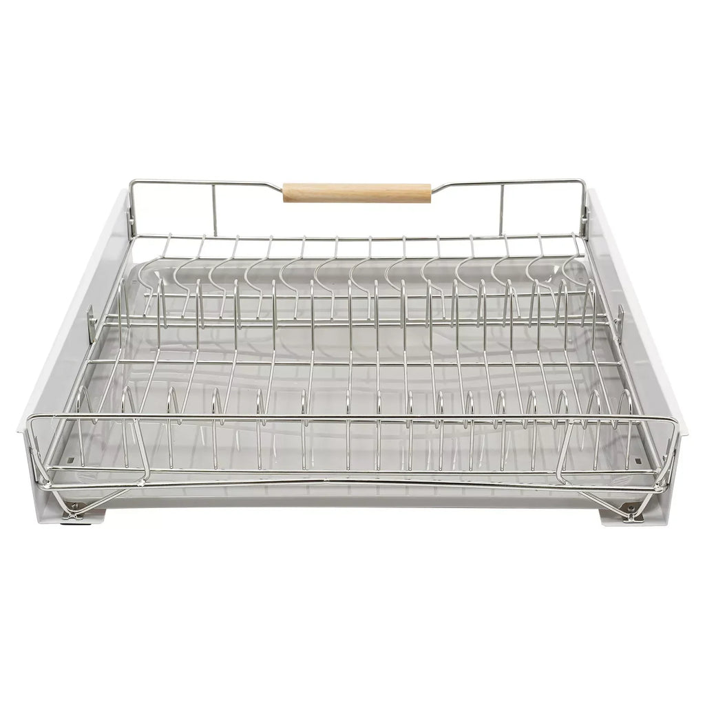 Modern Pull Out Dish Drainer Drawer Bottom-Mounted Slide Out Storage Shelf for Kitchen - Dish Drying Rack - view 3