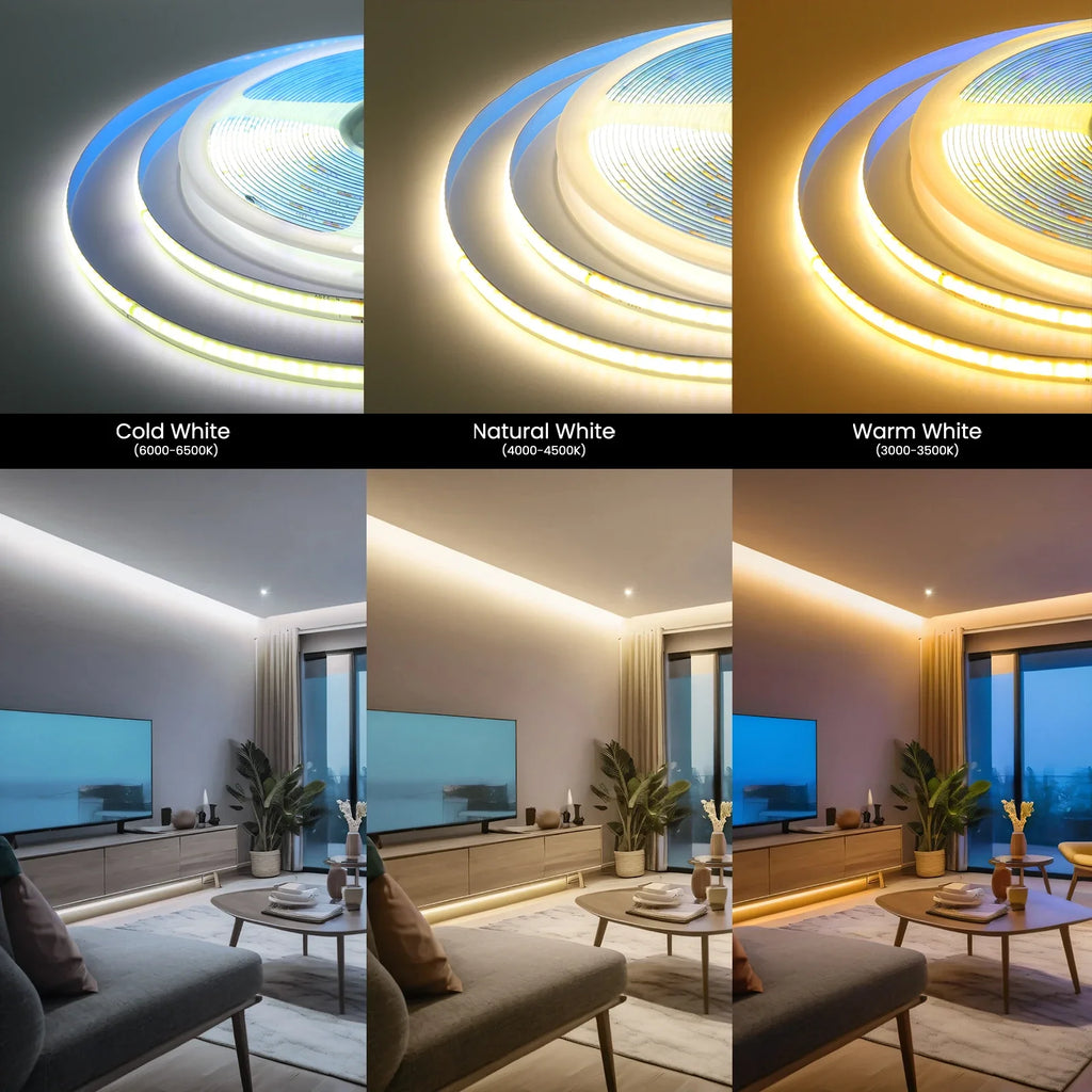 5M 10M 20M 50M/Roll COB Strip AC 220V 240Leds/M IP20 3000K 4000K 6000K Driver - Home Improvement - view 3