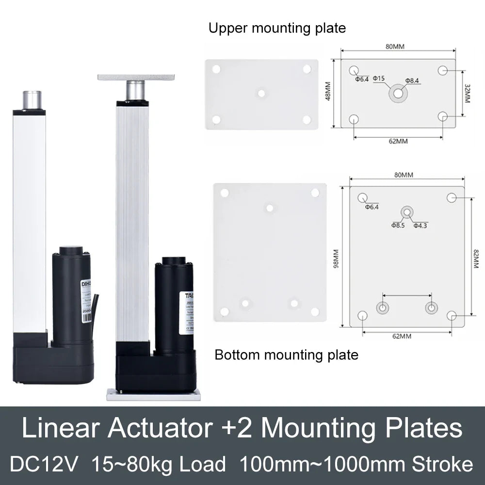 DHLA1300-A2 DC12V linear actuator 100MM~1000MM stroke 15kg/30kg/40kg/80kg load - Home Improvement - view 5