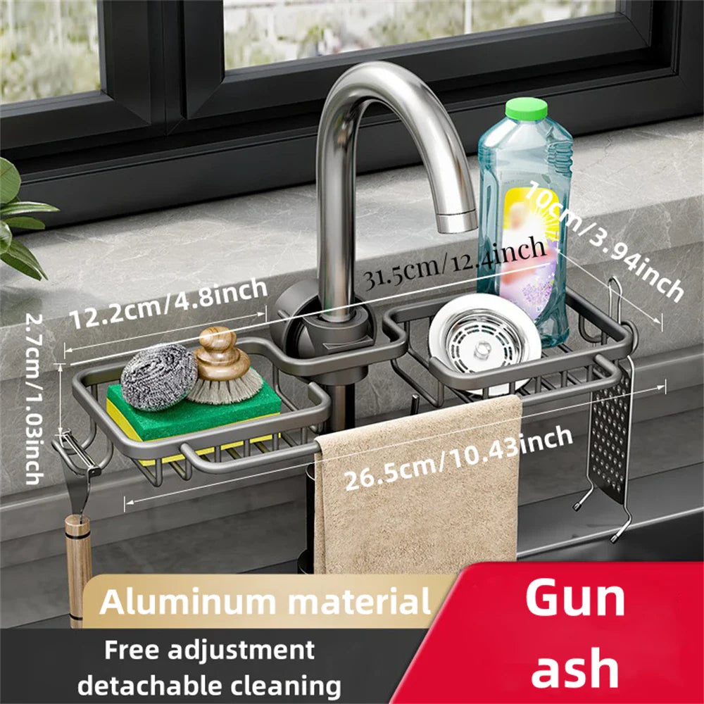 Kitchen Supplies Storage Rack Non Perforated Dishwashing Supplies Sponge Bidirectional - Storage Shelf - view 8