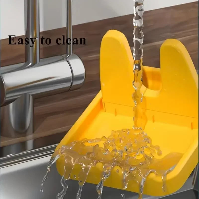 Foldable Pot Lid Rack Plastic Spoon Holder Stand Kitchen Organizer for Fork Spatula Rack - Cabinet Organizer - view 5