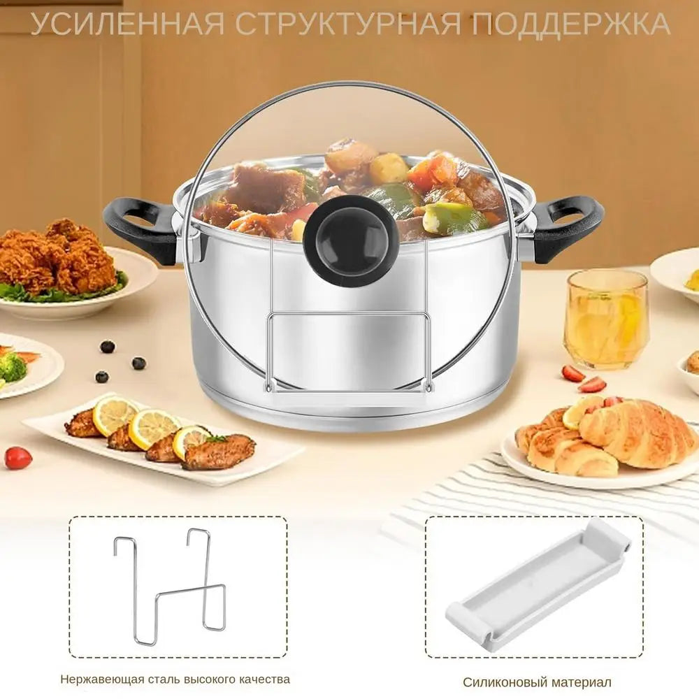 Slow Cooker Lid Holder Lid Rack With Silicone Sink Kitchen Cooking Pot Lid Organizer - Cabinet Organizer - view 7