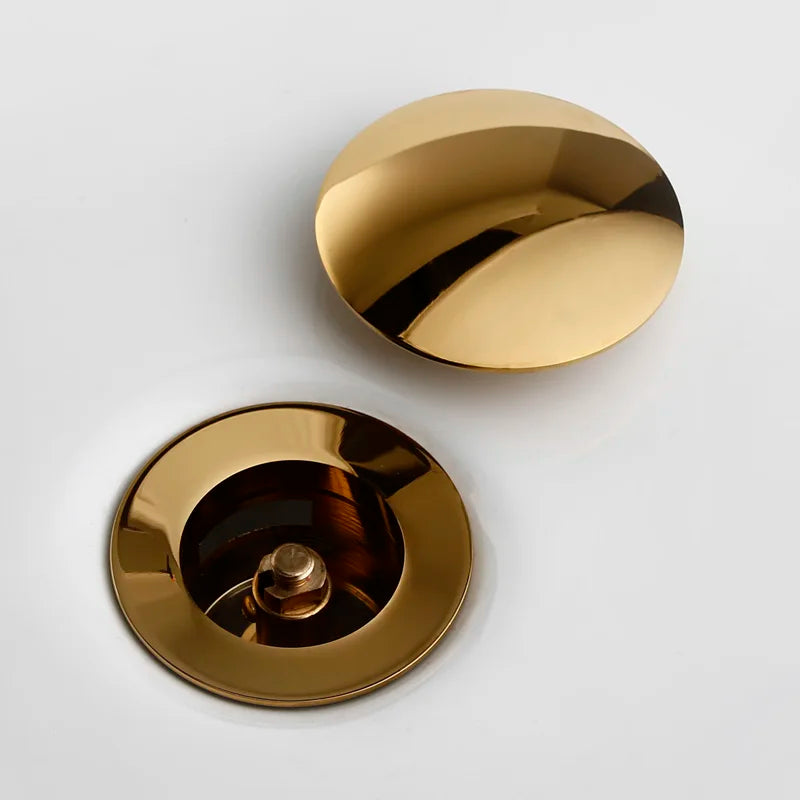 Pop up Drain Button Bathroom Sink Plug Black Gold Rose Siphon Waste Stopper Wash - Home Improvement - view 6